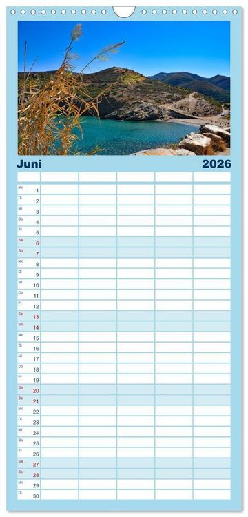 Produktbild: Familienplaner 2026 - Kretas bezaubernder Norden mit 5 Spalten (Wandkalender, 21 x 45 cm) CALVENDO