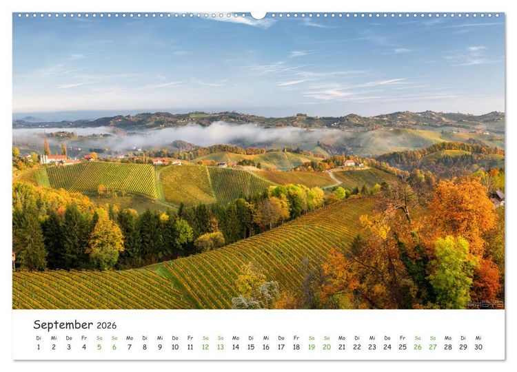 Produktbild: S&uuml;dsteiermark365 (Wandkalender 2026 DIN A2 quer), CALVENDO Monatskalender