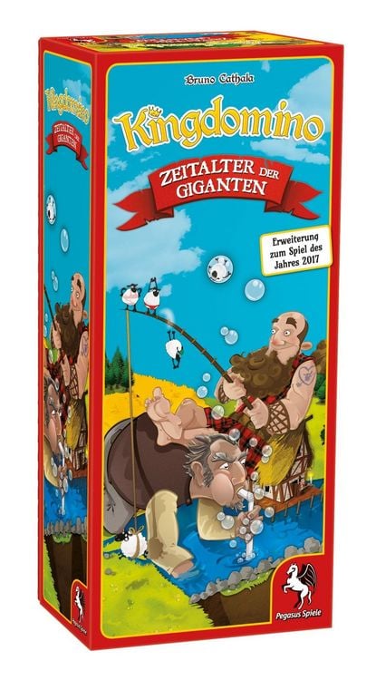 Produktbild: Pegasus 57105G - Kingdomino, Zeitalter der Giganten, Erweiterung, Brettspiel, Familienspiel