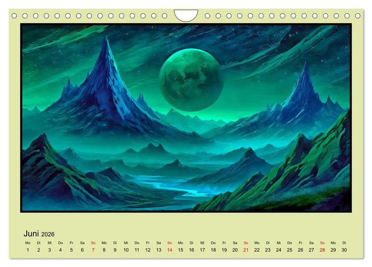 Produktbild: Der Zauber fremder Welten (Wandkalender 2026 DIN A4 quer), CALVENDO Monatskalender