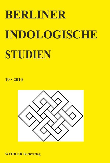 Produktbild: Berliner Indologische Studien, Band 19