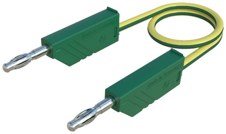 Produktbild: Hirschmann Test & Measurement CO MLN 200/2,5 Messleitung Lamellenstecker 4 mm Lamellenstecker 4 mm 2.00 m Gelb, Gr&uuml;n 1 St.