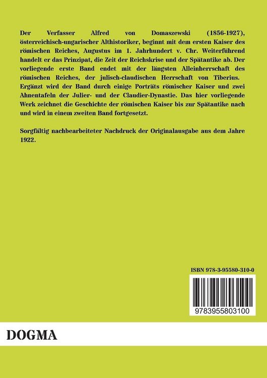 Produktbild: Geschichte der r&ouml;mischen Kaiser