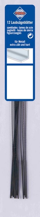 Produktbild: PEBARO 135-7 - Laubs&auml;gebl&auml;tter f&uuml;r Metall, geh&auml;rtet, St&auml;rke 7, grob, 12 St&uuml;ck