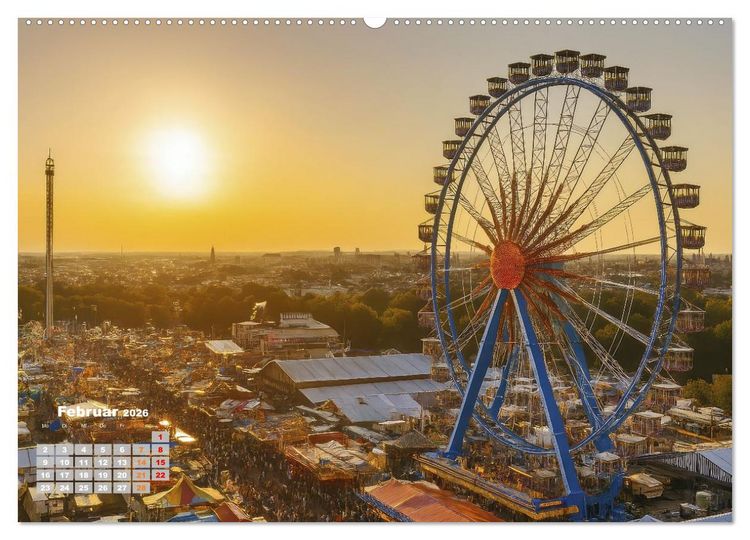 Produktbild: Riesenr&auml;der und Kirmes (Wandkalender 2026 DIN A2 quer), CALVENDO Monatskalender