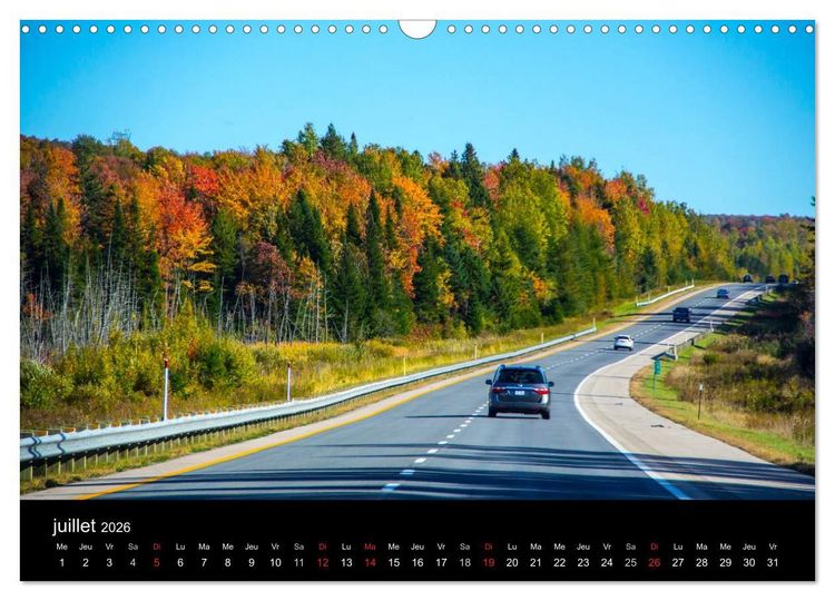 Produktbild: Paysages d'Automne au Qu&eacute;bec (Calendrier mural 2026 DIN A3 vertical), CALVENDO calendrier mensuel