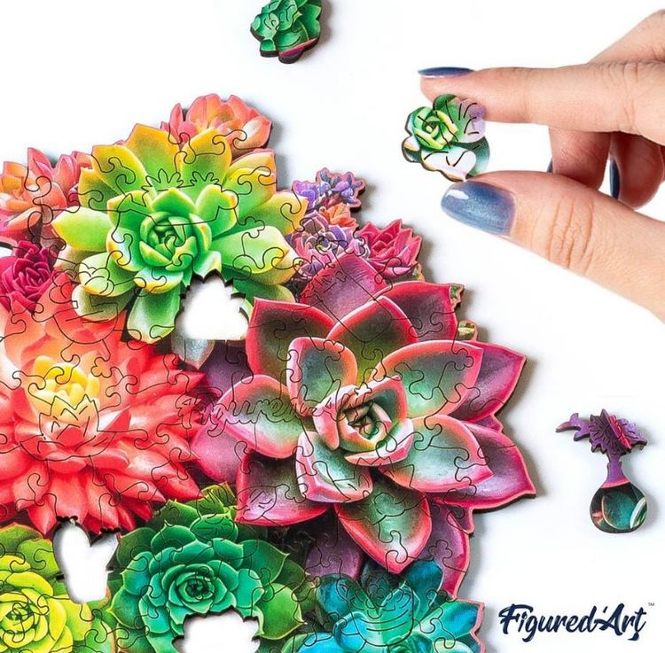 Produktbild: FiguredArt WP-FA1019 - Holzpuzzle Erwachsene - Saftiges Herz, 200 Teile, 29x27,8 cm