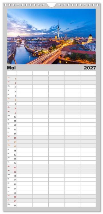 Produktbild: Familienplaner 2027 - SOMMER IN BERLIN mit 5 Spalten (Wandkalender, 21 x 45 cm) CALVENDO