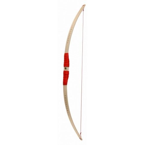 Produktbild: BestSaller 1272 - Kinder-Bogen mit Loch inkl. 3 Pfeilen, Buchenholz, 80cm, Holz-Bogen, Griff mit roter Kunststoffwickelung