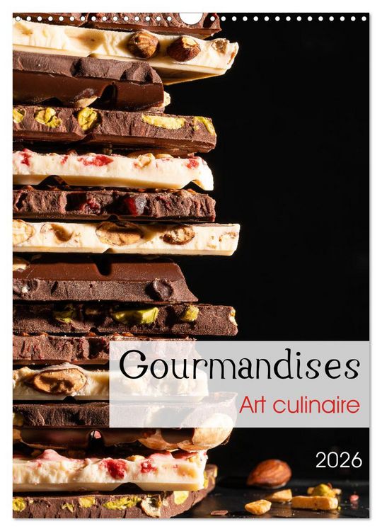 Produktbild: Gourmandises - Art culinaire (Calendrier mural 2026 DIN A3 horizontal), CALVENDO calendrier mensuel