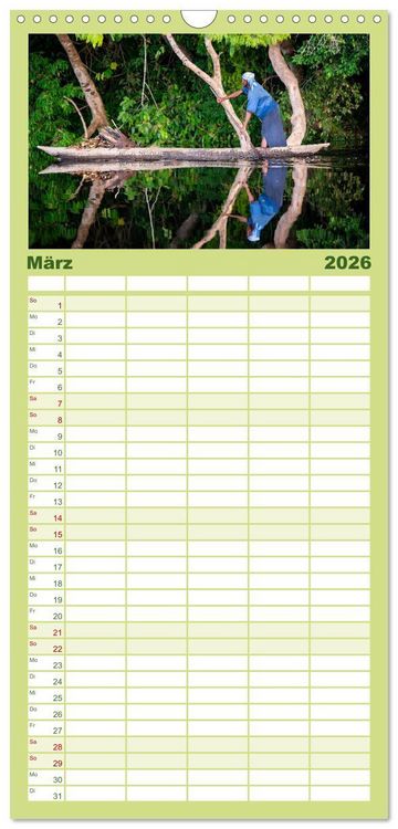 Produktbild: Familienplaner 2026 - KONGO - das dunkle Herz Afrikas mit 5 Spalten (Wandkalender, 21 x 45 cm) CALVENDO