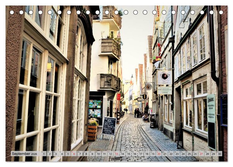 Produktbild: Hansestadt Bremen - Ein Stadtstaat an der Weser (Tischkalender 2026 DIN A5 quer), CALVENDO Monatskalender