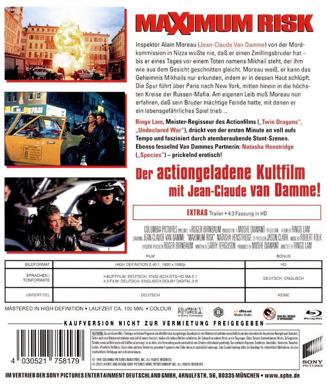 Produktbild: Maximum Risk - Uncut Version