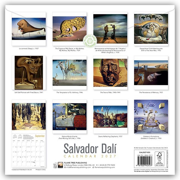 Produktbild: Salvador Dali 2027 &ndash; Original Flame Tree Publishing-Kalender [Kalender]