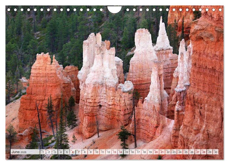 Produktbild: Bryce Canyon, Sunrise and Sunset points (Wall Calendar 2026 DIN A4 landscape), CALVENDO 12 Month Wall Calendar