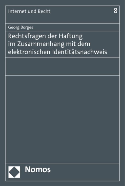 Produktbild: Rechtsfragen der Haftung im Zusammenhang mit dem elektronischen Identit&auml;tsnachweis