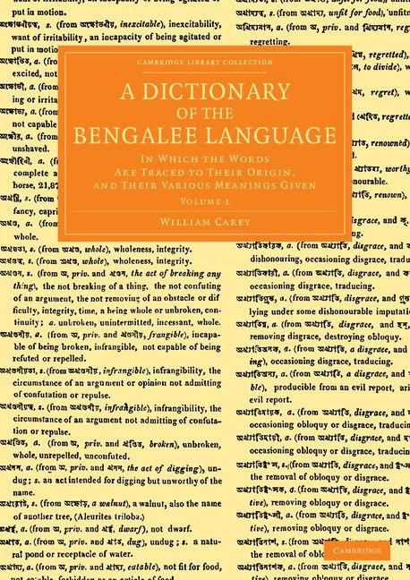 Produktbild: A Dictionary of the Bengalee Language - Volume 1