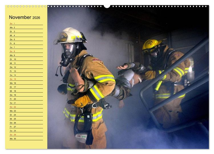Produktbild: Die Feuerwehr. U.S. Firefighter im Einsatz (Wandkalender 2026 DIN A2 quer), CALVENDO Monatskalender