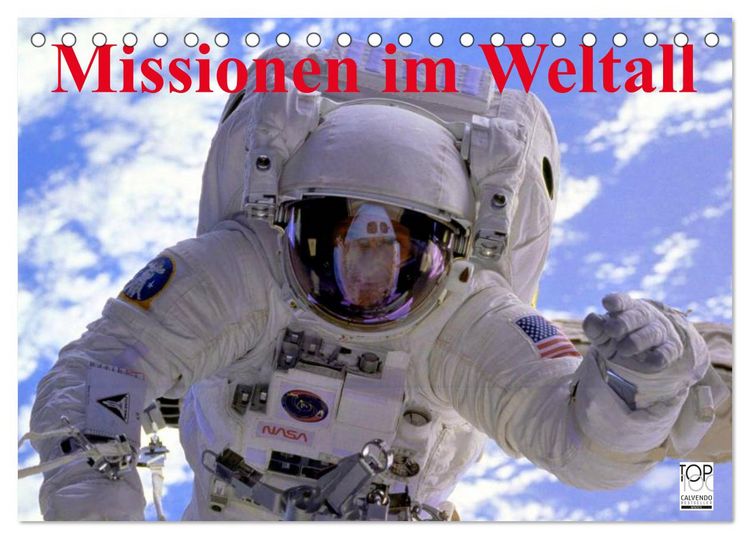 Produktbild: Missionen im Weltall (Tischkalender 2026 DIN A5 quer), CALVENDO Monatskalender