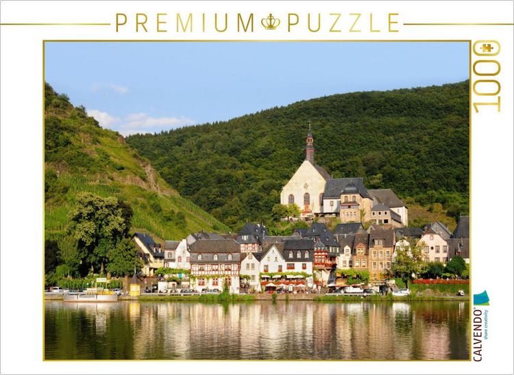 Produktbild: CALVENDO Puzzle Beilstein an der Mosel. Spiegelung im Wasser. | 1000 Teile Lege-Gr&ouml;&szlig;e 64x48cm Foto-Puzzle f&uuml;r gl&uuml;ckliche Stunden