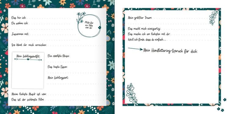 Produktbild: Freundebuch Best Friends Forever (Handlettering)