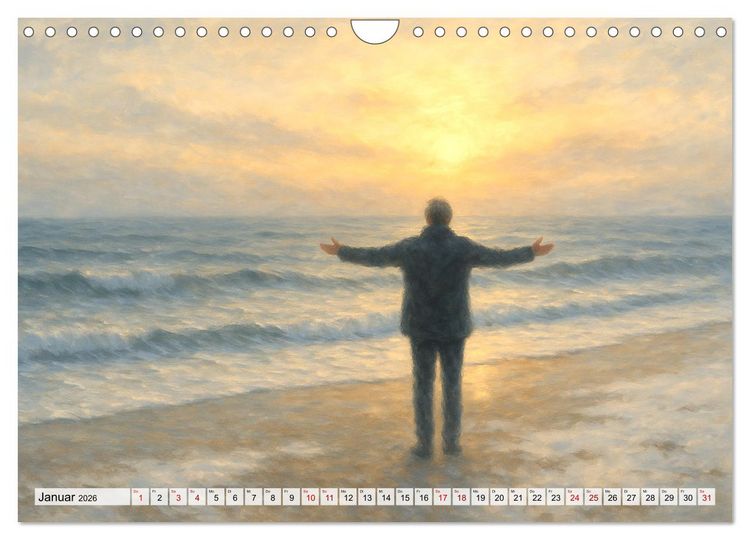 Produktbild: Ruhe finden - Der Anti-Stress-Kalender - Ein Jahr voller W&auml;rme und Achtsamkeit (Wandkalender 2026 DIN A4 quer), CALVENDO Monatskalender