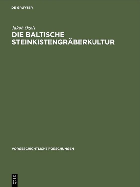 Produktbild: Die baltische Steinkistengr&auml;berkultur