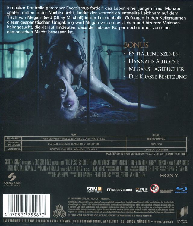 Produktbild: The Possession of Hannah Grace