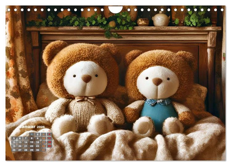 Produktbild: Kuscheliges & Knuddeliges (Wandkalender 2026 DIN A4 quer), CALVENDO Monatskalender