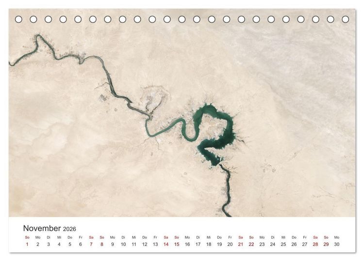 Produktbild: Satellitenbilder - Spektakul&auml;re Aufnahmen aus dem Weltall (Tischkalender 2026 DIN A5 quer), CALVENDO Monatskalender
