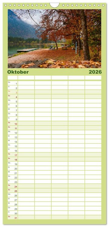 Produktbild: Familienplaner 2026 - Rund um den Hintersee und Zauberwald mit 5 Spalten (Wandkalender, 21 x 45 cm) CALVENDO
