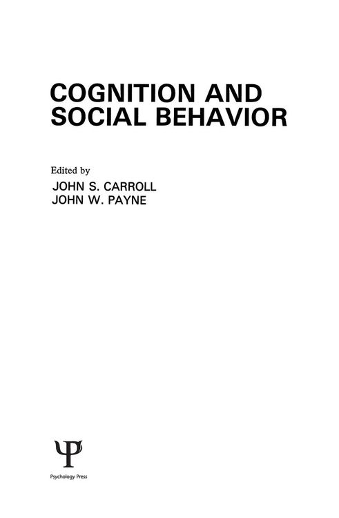 Produktbild: Cognition and Social Behavior