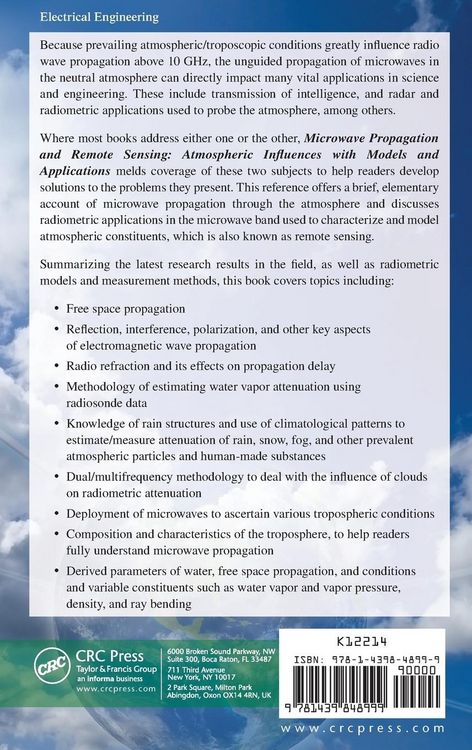 Produktbild: Microwave Propagation and Remote Sensing