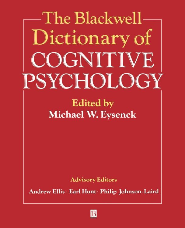 Produktbild: The Blackwell Dictionary of Cognitive Psychology