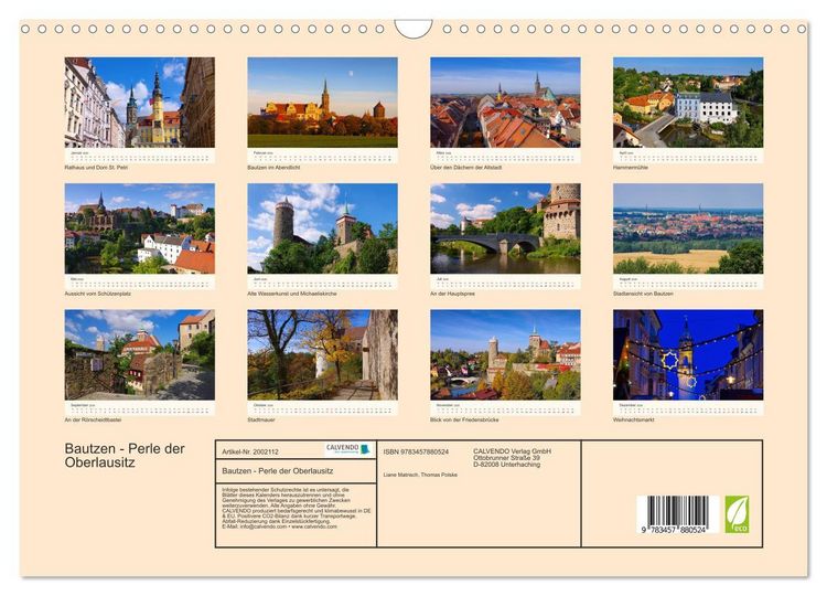 Produktbild: Bautzen - Perle der Oberlausitz (Wandkalender 2026 DIN A3 quer), CALVENDO Monatskalender