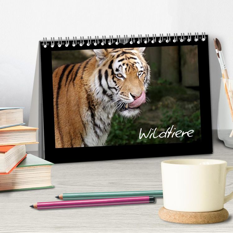 Produktbild: Wildtiere (Tischkalender 2026 DIN A5 quer), CALVENDO Monatskalender