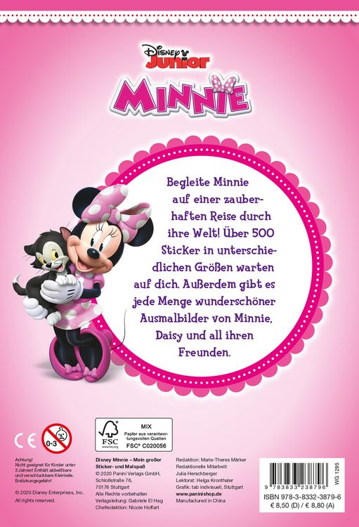Produktbild: Disney Minnie: Mein gro&szlig;er Sticker- und Malspa&szlig;