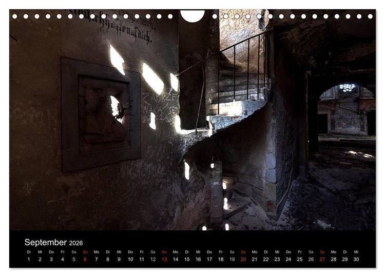 Produktbild: Verlassene Ort - Kirchen (Wandkalender 2026 DIN A4 quer), CALVENDO Monatskalender