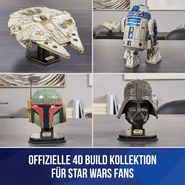 Produktbild: 4D Build - Star Wars R2-D2 - detailreiches 3D-Puzzle, 201 Teile, ab 12 Jahren