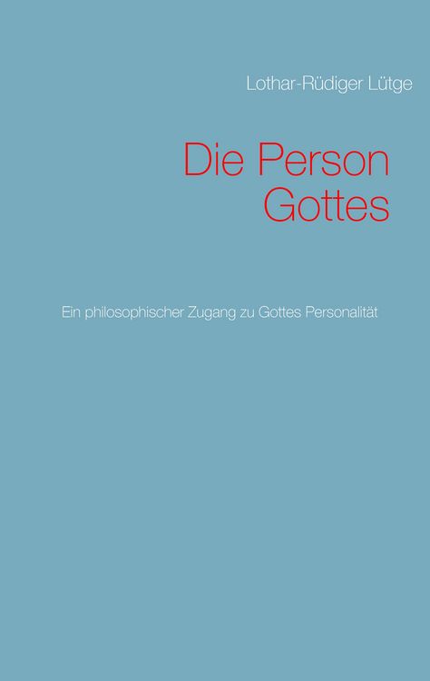 Produktbild: Die Person Gottes