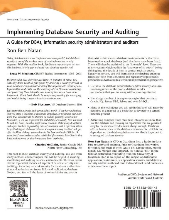 Produktbild: Implementing Database Security and Auditing