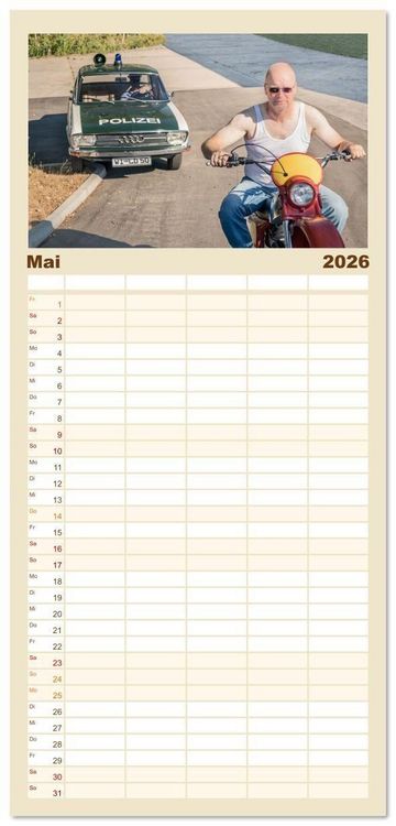 Familienplaner 2026 A5 - 5 Spalten Mit Blattgold