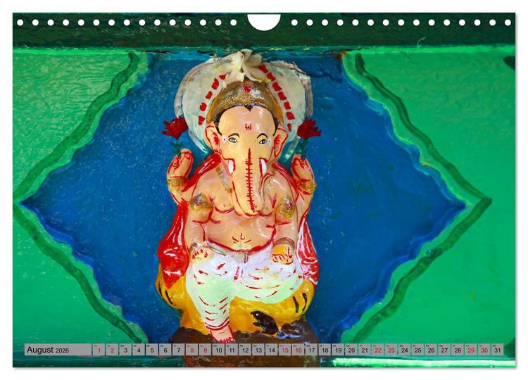 Produktbild: Typisch Indien - Ganesha der Elefantengott (Wandkalender 2026 DIN A4 quer), CALVENDO Monatskalender