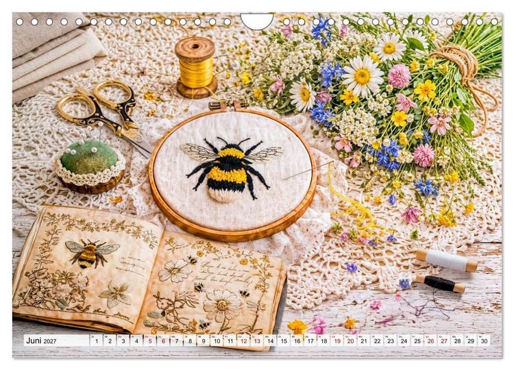 Produktbild: Alte Handwerksk&uuml;nste - Sticken, Backen, Schneidern und Traditionen (Wandkalender 2027 DIN A4 quer), CALVENDO Monatskalender