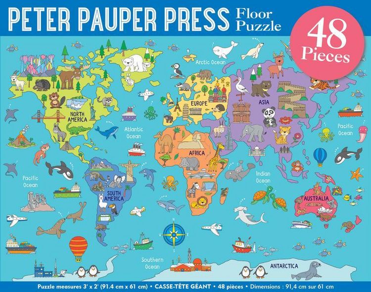 Produktbild: World Map Floor Puzzle