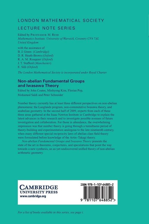 Produktbild: Non-abelian Fundamental Groups and Iwasawa Theory