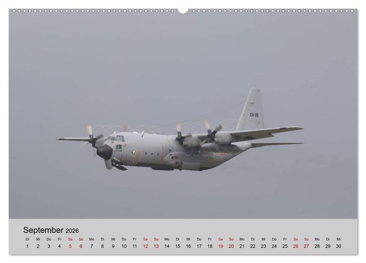 Produktbild: Transportflugzeug C-130 Hercules (hochwertiger Premium Wandkalender 2026 DIN A2 quer), Kunstdruck in Hochglanz