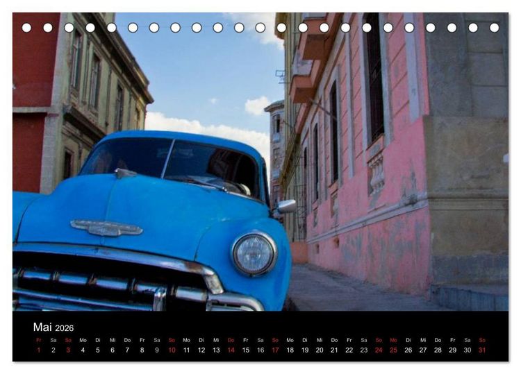 Produktbild: Kuba - Die Stra&szlig;en Havannas (Tischkalender 2026 DIN A5 quer), CALVENDO Monatskalender