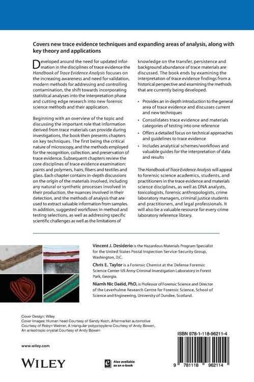 Produktbild: Handbook of Trace Evidence Analysis