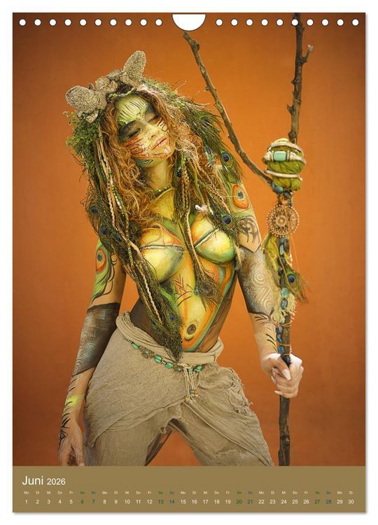 Produktbild: Bodypainting Adventures - Farbe auf nackter Haut (Wandkalender 2026 DIN A4 hoch), CALVENDO Monatskalender